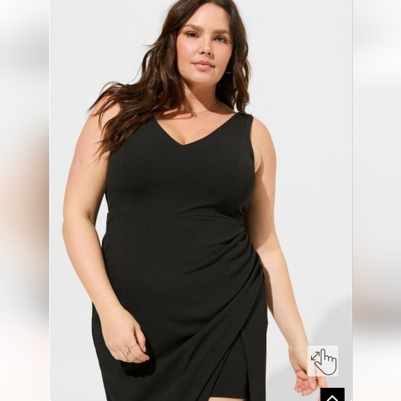 Torrid Maxi Stretch Crepe V-Neck Column Dress Size 12/ 0x NWT - Picture 5 of 13